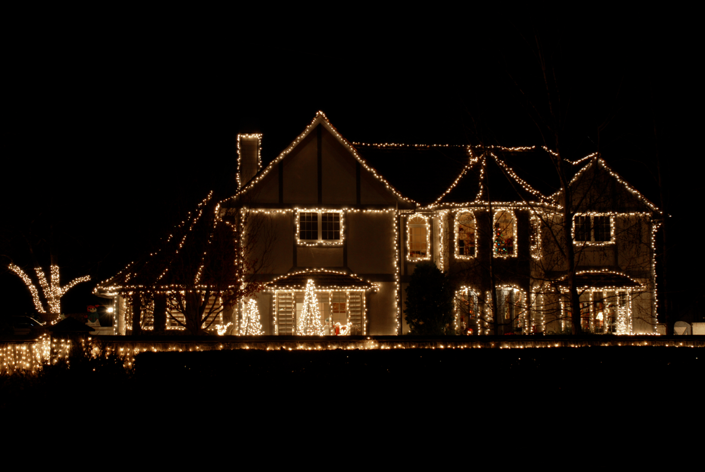 Christmas lights installation