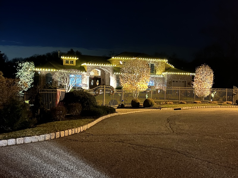 Christmas lights installation